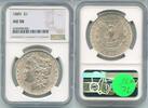 USA Dollar 1889-P Morgan Silver NGC AU 58 Philadelphia Mint - SS549 -