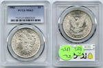 USA Dollar Morgan Silver PCGS MS63 Certified - Philadelphia Mint - K383 -