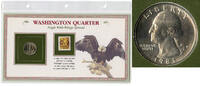 USA Washington Quarter Eagle Spread Wings Coin + Stamp Panel - K456 -