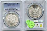 USA Dollar Morgan Silver PCGS MS 63 Certified - Philadelphia Mint - K614 -
