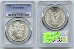 USA Dollar Morgan Silver PCGS MS 63 Certified - Philadelphia Mint - K615 -