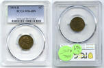 USA Cent 1919-D Lincoln Wheat Penny PCGS MS64 BN Certified - Denver Mint - L469 -