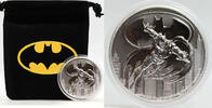 Anlagemünzen $2 Coin 2021 Batman 1 oz Silver Niue DC Comics Justice League + Pouch Bag -