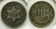 USA Cent 3- Silver Nickel - Three Cents - L797 -