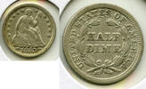 USA Half Dime Seated Liberty Silver - Philadelphia Mint - L798 -