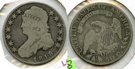 USA Half Dollar Bust Silver - Large 9 Over 8 - L828 -