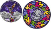 Anlagemünzen 2024 Mexico Libertad 1 Oz Silver Fiesta de Los Muertos Colorized Coin - JR167 -