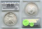 Anlagemünzen Dollar American Eagle 1 oz Silver ANACS MS70 First Day Issue - L958 -