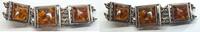 Sonstiges Sterling Amber .925 Silver Square Bracelet 7 Vintage Jewelry - P39 -