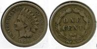 US Coins Indian Head Cent 1859 Penny - Copper-Nickel - Q138 -