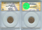 US Coins Indian Head Cent 1864 ANACS VF 30 Details Certified Coin - RK957 -