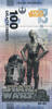 World Paper Money R2-D2 C-3PO Star Wars 100 Galactic Credits Bank Note Currency - JR312 -