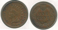 US Coins Indian Head Cent 1904 Penny - Philadelphia Mint - ER166 -