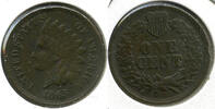 US Coins Indian Head Cent 1865 Penny - Fancy 5 - Dented - Q47 -