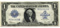 US Paper Money $1 Silver 1923  Certificate - Large Currency Note - R321
