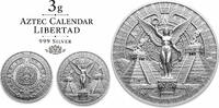 Bullion  Mexico Aztec Calendar Libertad Silver 3g 999 Round Medallion Me... 201.92 元  ＋  运费