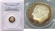 US Coins Dime 1960 Roosevelt Proof Silver  PCGS PR68 Deep Cameo - Toning... 337.10 元  ＋  运费