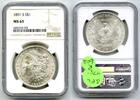 US Coins Dollar 1891-S Morgan Silver NGC MS 63 Certified - San Francisco Mint - R602 -