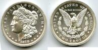 Bullion Morgan Dollar 1878 Tribute 999 Silver 2 oz Art Medal Round - R669 -