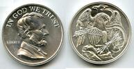 Bullion Medal Abraham Lincoln America 999 Silver 2 oz Art Round Bullion - R677 -