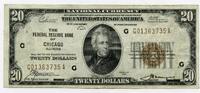 US Paper Money 1929 $ 20 National Currency Note Chicago Illinois Federal... 125.00 US$  +  5.95 US$ shipping