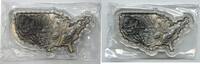 Bullion  United States of America USA Map 999 Silver 2 oz Stacker Komsco... 220.00 US$  +  5.95 US$ shipping