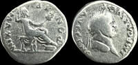 Italy Vespasian 73 AD Roman Empire, Vespasian Silver Denarius AR – Rome ... 150.00 US$  +  15.00 US$ shipping