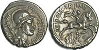 P. Fonteius P.f. Capito. 55 BC. AR Denarius (19mm, 3.78 gm). Helmeted and draped -