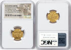 BYZANTINE EMPIRE AV Solidus Constantine VI and Irene (AD 780-797). AV solidus (19mm, 4.41 gm, 7h). NGC Choic -