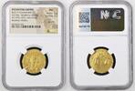 BYZANTINE EMPIRE Basil II Bulgaroktonos, with Constantine VIII. 976-1025. AV Histamenon Nomisma ( AV Hist. Nomisma Basil II+Constantine VIII NGC AU S