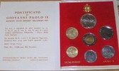 Vatikan 1880 Lire Coinset Vatikan in Original Map from 1988 -