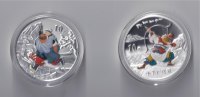 China 2x 10 Yuan 2x 1 onze <i>outlaws of the marsh</i> 2x 10 Yuan china 2011 -