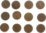 Finnland Penni Lot 12 Stck. 1900 - 1917 Nikolaus II. von Russland, 1894-1917, Jahrgangssammung, alle verschieden VF und besser