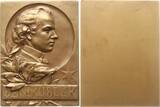 Berühmte Personen - Musiker und Komponisten Große einseitige Bronzeplakette o.J. v. Kautsch, auf den tschechischen Geiger und Komponisten Jan Kubelik, 1880-1940 UNC-