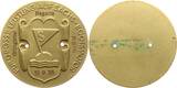 Köln, Stadt Einseitige vergoldete Bronzemedaille 1935 (Gravur) Schifffahrt, Grüngürtel Regatta, Für große Leistungen auf Sachs-Bootsmotor Sehr selten, EF, originale Befestigungslöcher
