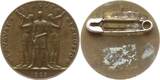 Schweiz Einseitige Bronzemedaille 1928 v. Milo Martin auf die Bundesfeier und Nationafeiertag am 1. August VF-EF, an Rs. Spange
