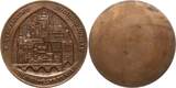 Tschechoslowakei, Prag Große einseitige Bronzemedaille 1967 v. F. Bilek, auf ein bedeutendes Jubiläum der Stadt, Ansicht der Altstadt EF, etwas gereinigt