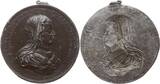 Großbritannien, Königreich Einseitige Bleigussmedaille 1701 William III., 1694 - 1702, v. S. Lambelet, Mathilda, Gemahlin Heinrich des Löwen VF, kl. Kr., Gussreste am Rand