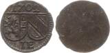Salzburg, Erzbistum Einseitiger Pfennig 1702 Johann Ernst von Thun und Hohenstein, 1687 - 1709 VF+, dunkle Patina