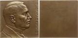Österreich - Böhmen Einseitige Bronzeplakette o.J., RR! v. Jan Cejka, a.d. Komponisten u. Militärkapellmeister Gustav Schmidt, 1865-1931 EF