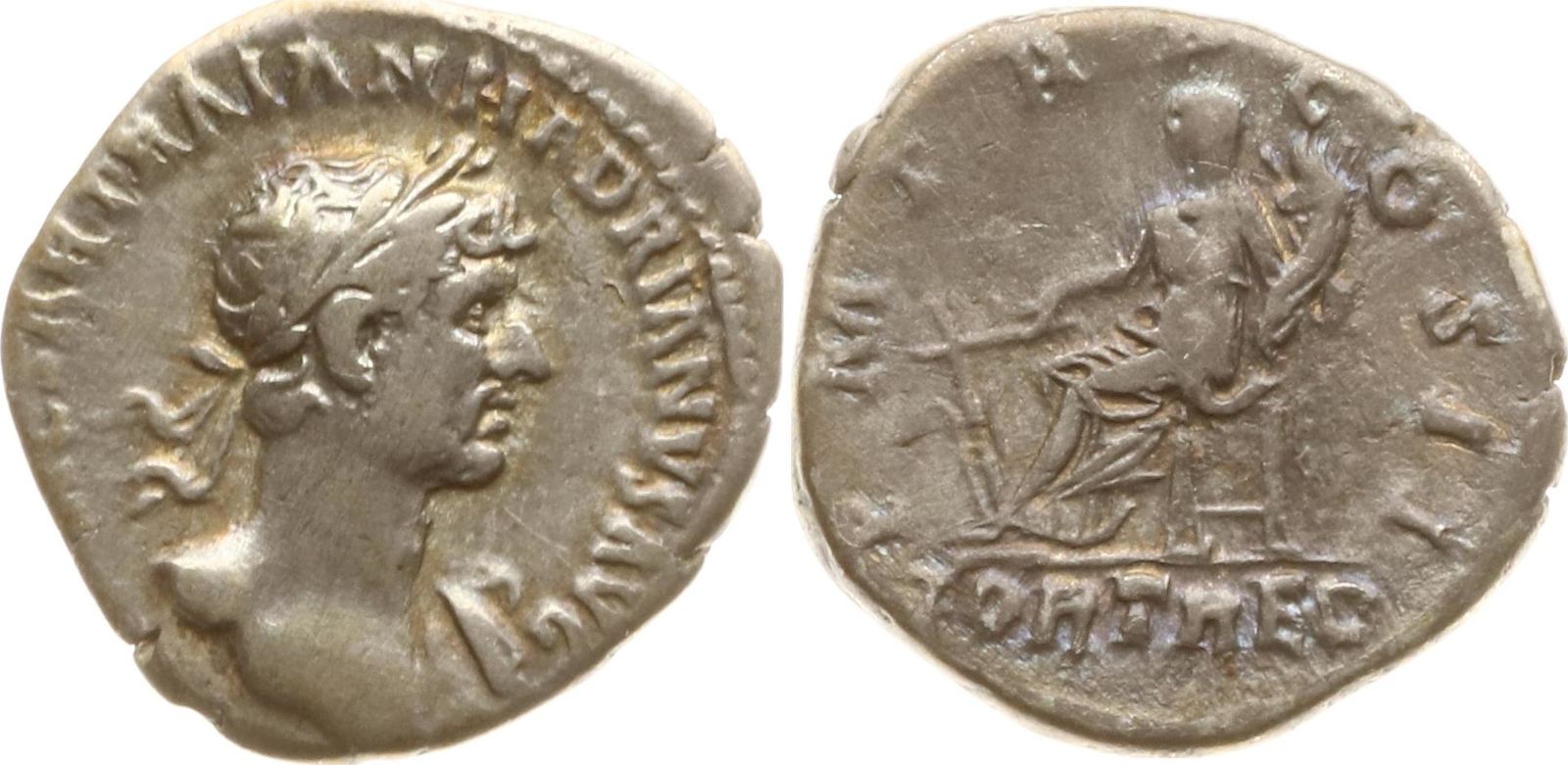 Römisches Kaiserreich Denar 117 - 118 Hadrian, IMP CAESAR TRAIAN ...