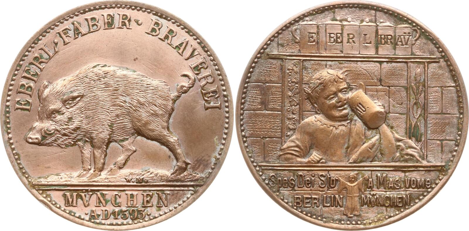 Bayern Stadt M nchen Bronzemedaille O J wohl 1893 R Eberl Faber 