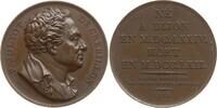 Frankreich, Königreich Bronzemedaille v. Depaulis, auf den Dramatiker Prosper Jolyot Crébillon, 1674 - 1762 -