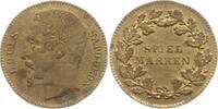 Frankreich, 2. Republik - Kaiserreich Messing - Jeton von Lauer, Nürnberg, Spielmarke, Brb. Louis Napoleon (Napoleon III.) -