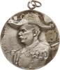Frankreich, 1. Weltkrieg Tragbare einseitige versilberte Bronzemedaille v. Bargas, auf General Joffre -