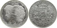 Bayern, Königreich Silbermedaille auf Ludwig I. und II. als Förderer der Kunst, Doppelportrait n.l., 925 Silber -