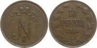 Finnland 10 Penniä Nikolaus II. von Russland, 1894 - 1917 -