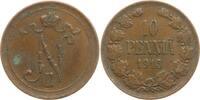 Finnland 10 Penniä Nikolaus II. von Russland, 1894 - 1917 -