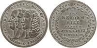Großbritannien Versilberte Messingmedaille William IV., 1830-1837, British reform act, reform bill, Grey, Russel, Brougham -