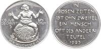 Weimarer Republik Aluminiummedaille Muldenhütten, gegen die Wucherei, Ob Jud ob Christ ein Schuft der Wucherer ist -
